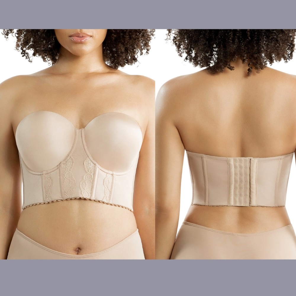 NWT Parfait [ 44D US ]‎ Elissa Underwire Strapless Bustier Bra in Nude